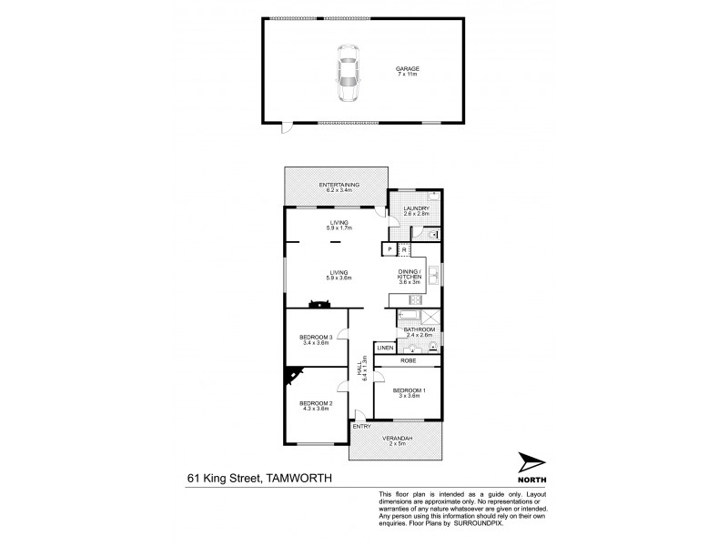 61 King Street, Tamworth NSW 2340 Floorplan