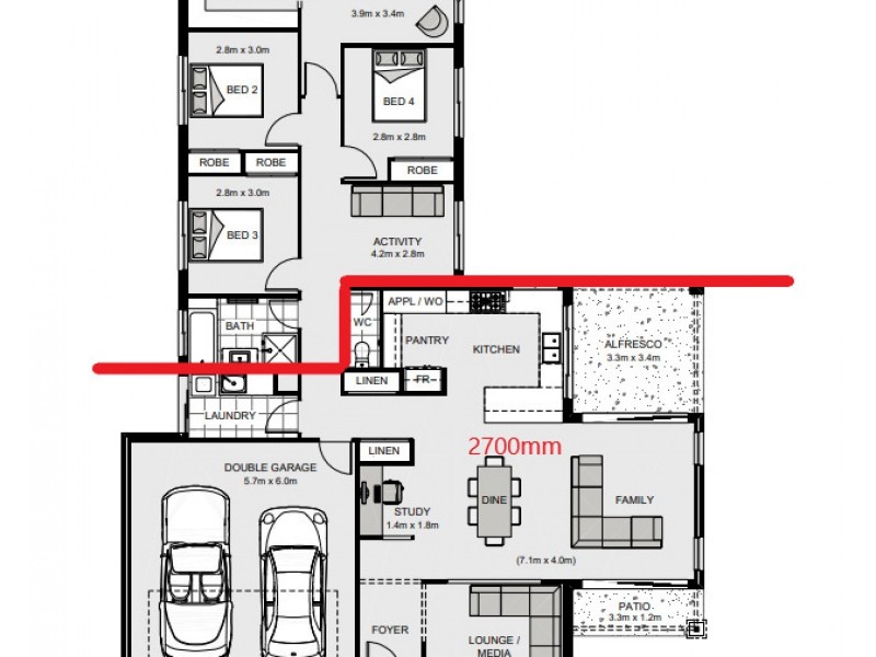 14 Currawong Drive, Tamworth NSW 2340 Floorplan