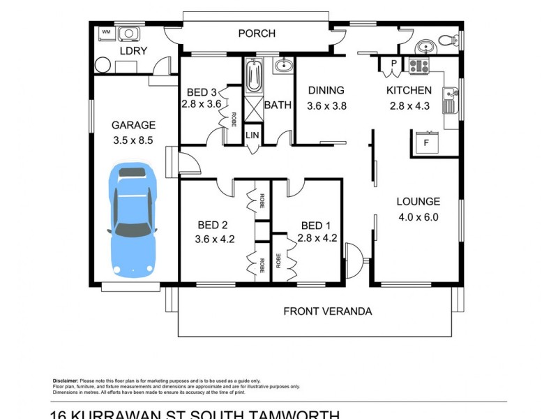 16 Kurrawan Street, Tamworth NSW 2340 Floorplan