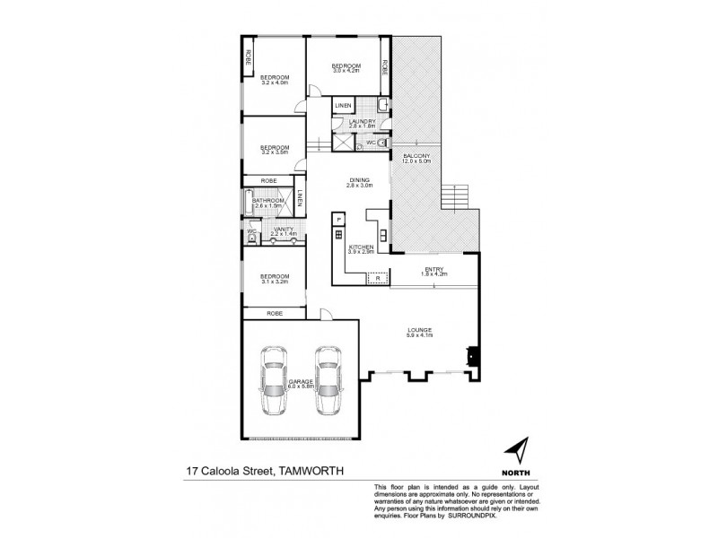 17 Caloola Street, Tamworth NSW 2340 Floorplan