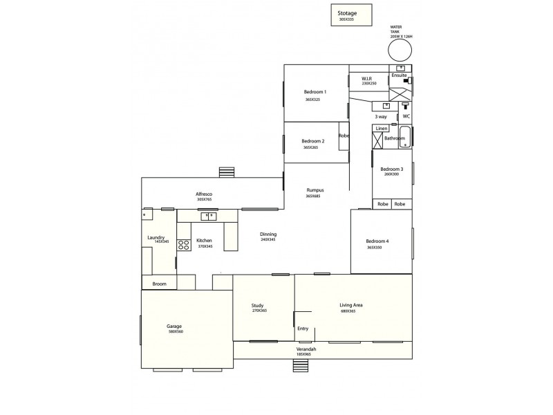 13 Willow Park Drive, Kootingal NSW 2352 Floorplan