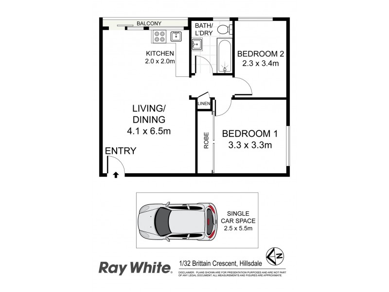 1/32 Brittain Crescent, Hillsdale NSW 2036 Floorplan