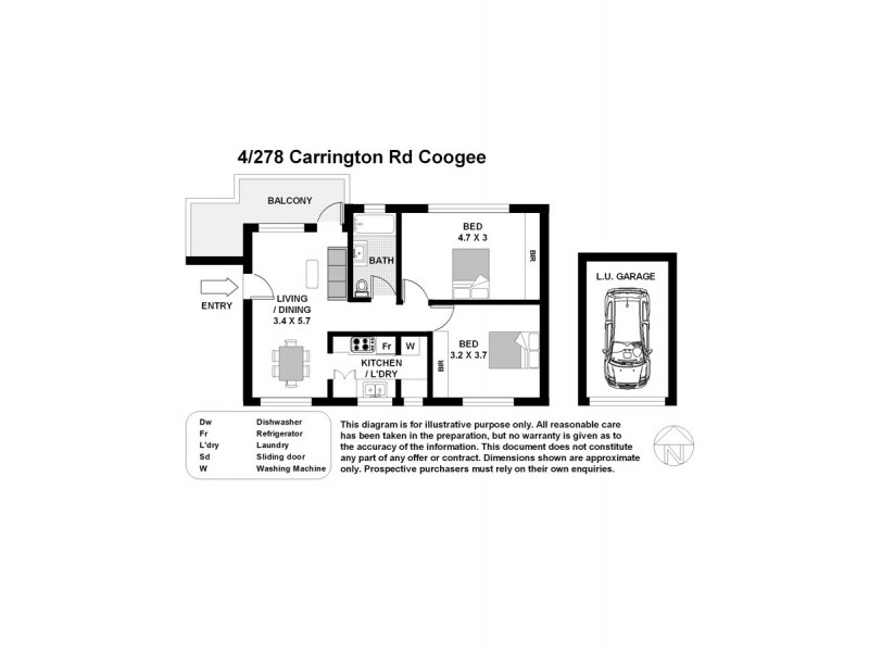 4/278 Carrington Road, Coogee NSW 2034 Floorplan