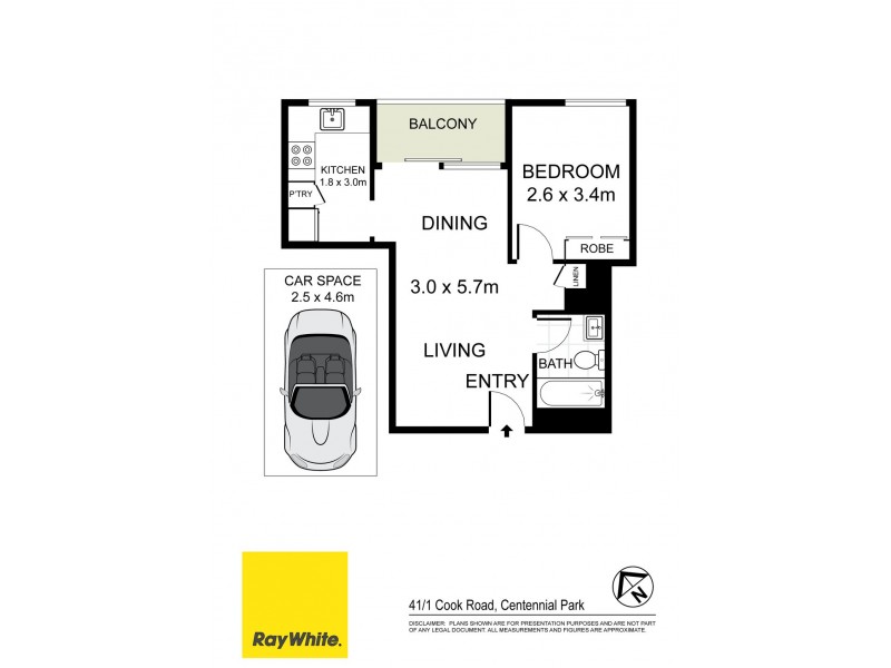 41/1 Cook Road, Centennial Park NSW 2021 Floorplan