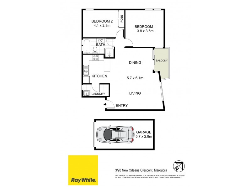 3/20 New Orleans Cres, Maroubra NSW 2035 Floorplan