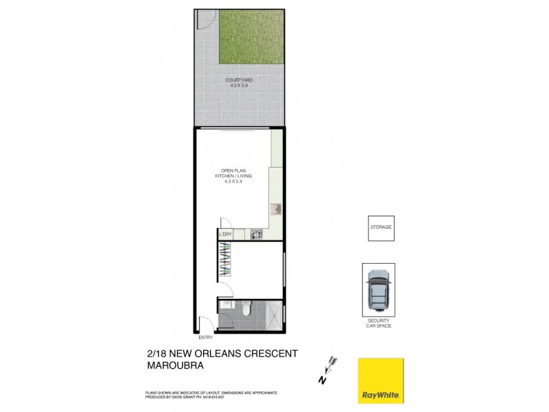 2/18 New Orleans Crescent, Maroubra NSW 2035 Floorplan