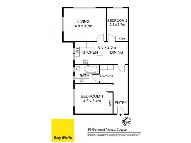 3/5 Glenwood Avenue, Coogee NSW 2034
