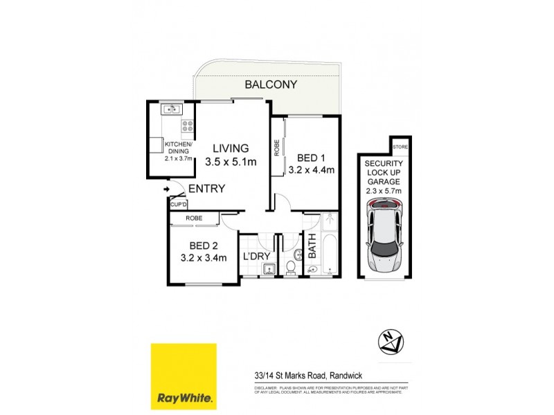 33/14 St Marks Road, Randwick NSW 2031 Floorplan