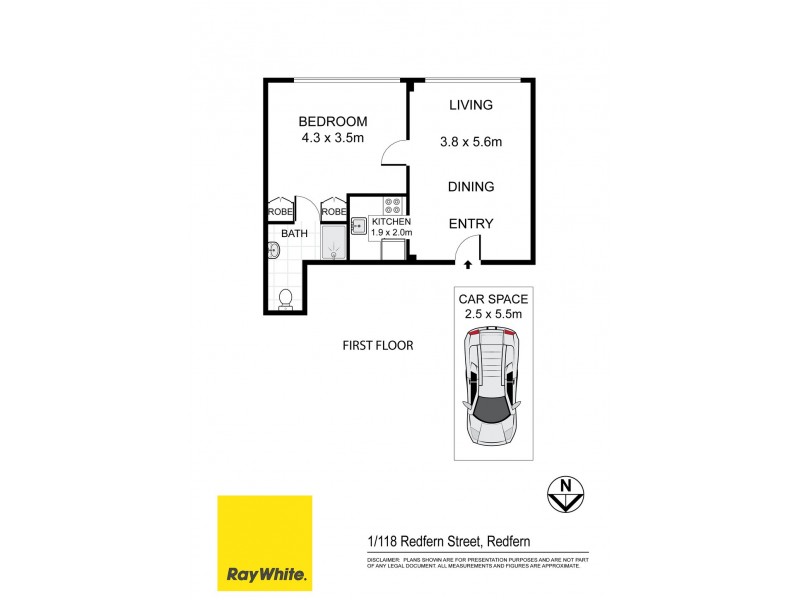 1/118 Redfern Street, Redfern NSW 2016 Floorplan