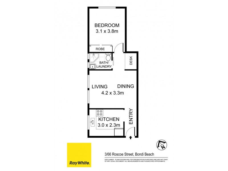 3/66 Roscoe Street, Bondi Beach NSW 2026 Floorplan