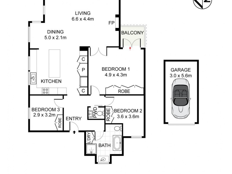 14/230 Arden Street, Coogee NSW 2034 Floorplan
