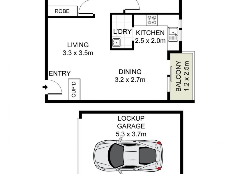 2/16 Grace Campbell Crescent, Hillsdale NSW 2036 Floorplan