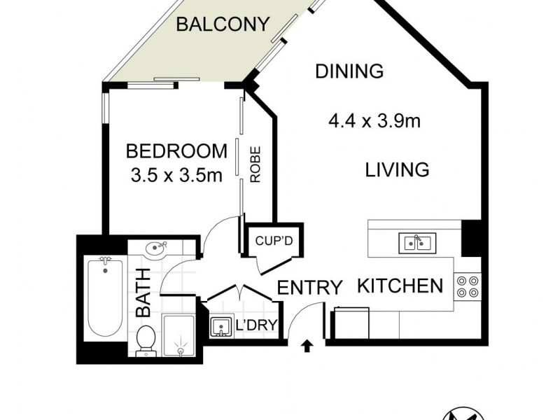 28/257 Oxford, Bondi Junction NSW 2022 Floorplan