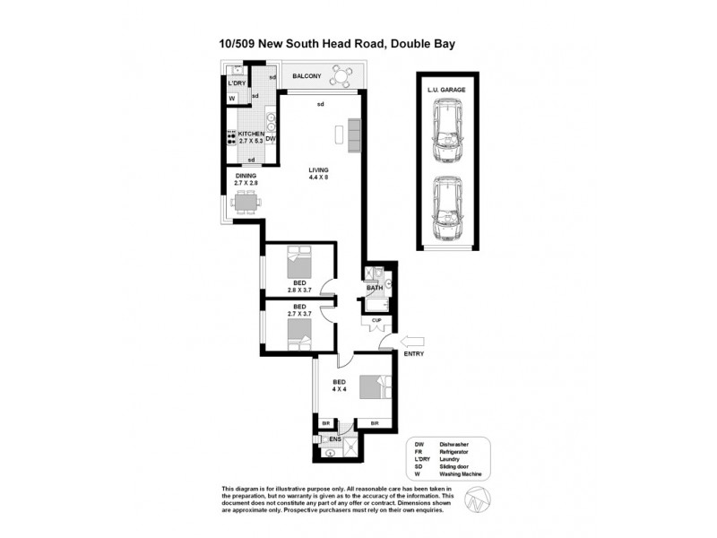 10/509 New South Head Road, Double Bay NSW 2028 Floorplan