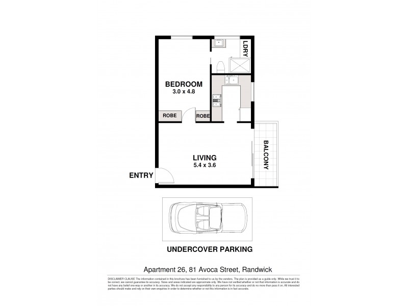 26/81 Avoca Street, Randwick NSW 2031 Floorplan