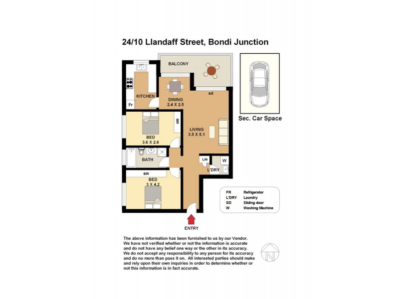 24/10 Llandaff St, Bondi Junction NSW 2022 Floorplan