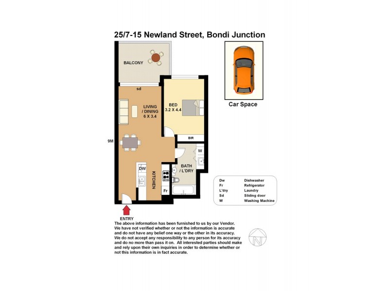 25/7-15 Newland St, Bondi Junction NSW 2022 Floorplan