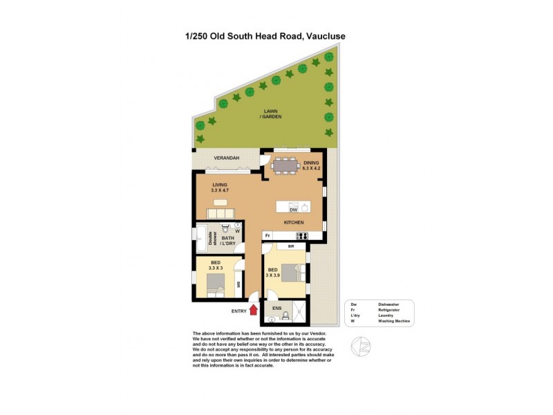 1/250 Old South Head Road, Vaucluse NSW 2030 Floorplan