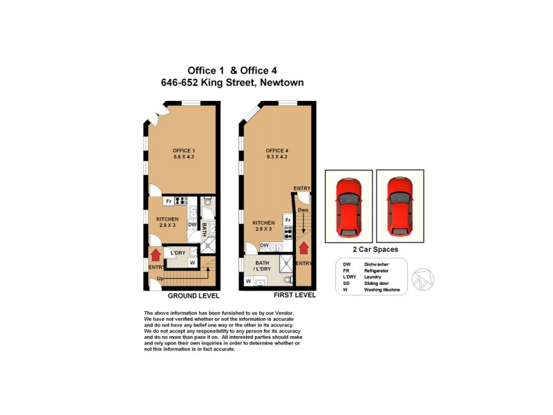 1 and 4/ 646 King Street, Erskineville NSW 2043 Floorplan