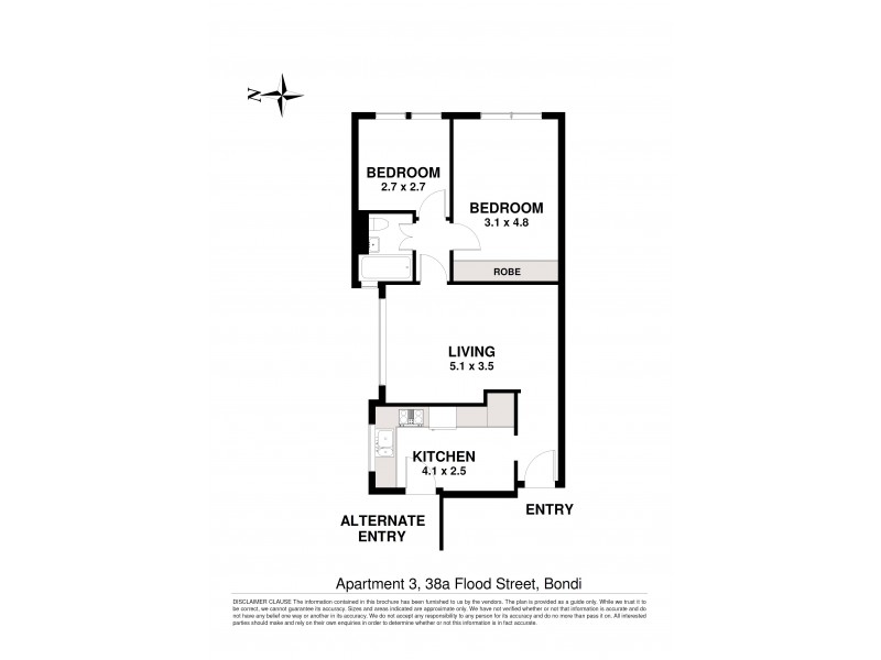 3/38a Flood Street, Bondi NSW 2026 Floorplan
