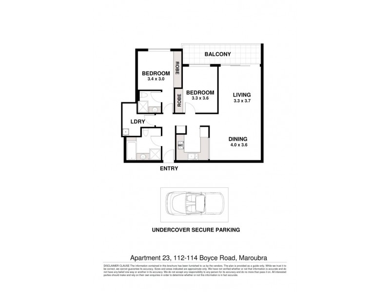 23/112-114 Boyce Road, Maroubra NSW 2035 Floorplan