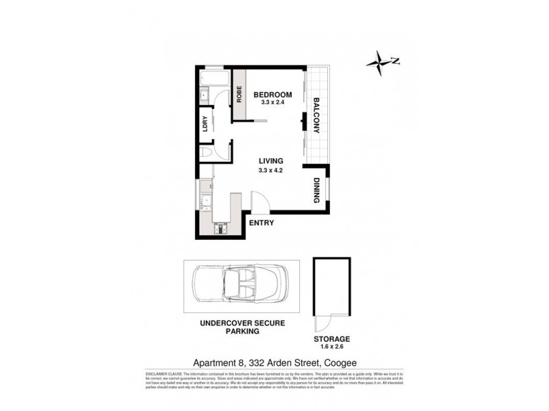 8/332 Arden Street, Coogee NSW 2034 Floorplan