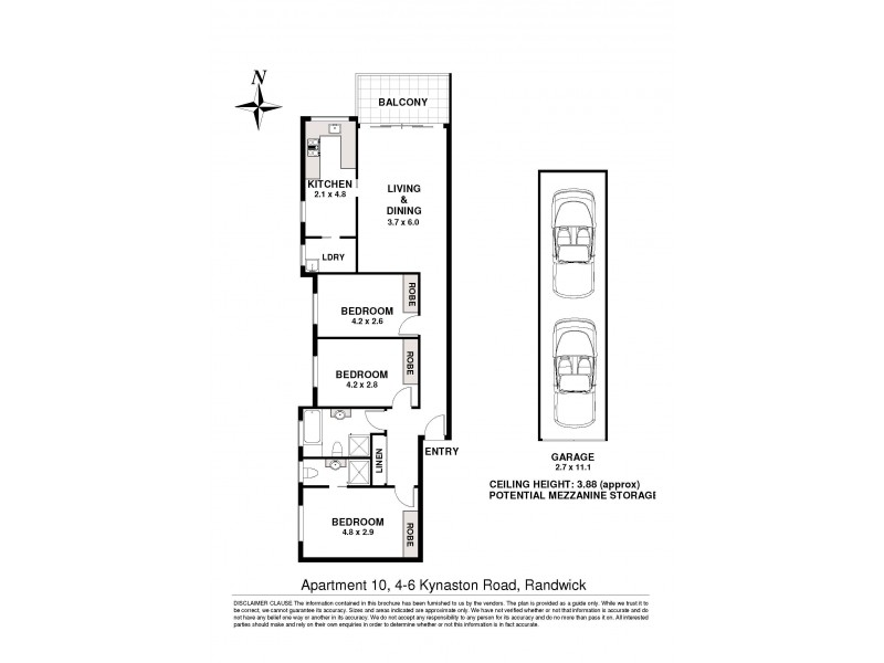 10/4-6 Kynaston Avenue, Randwick NSW 2031 Floorplan