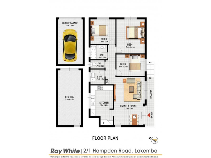 2/1 Hampden Road, Lakemba NSW 2195 Floorplan