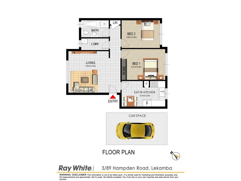 3/89 Hampden Road, Lakemba NSW 2195 Floorplan