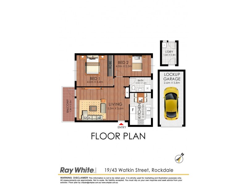 19/43 Watkin Street, Rockdale NSW 2216 Floorplan