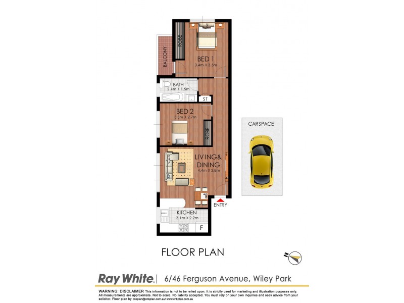6/46 Ferguson Avenue, Wiley Park NSW 2195 Floorplan