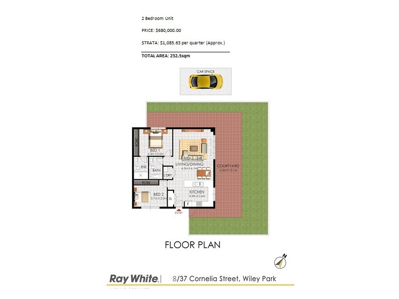 8/37 Cornelia Street, Wiley Park NSW 2195 Floorplan