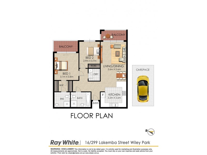 16/299. Lakemba St, Wiley Park NSW 2195 Floorplan