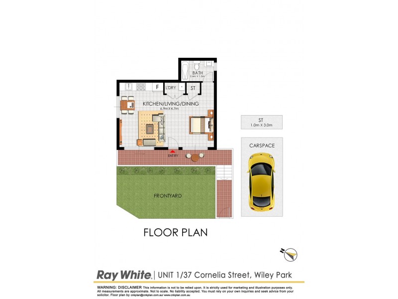 1/37 Cornelia Street, Wiley Park NSW 2195 Floorplan