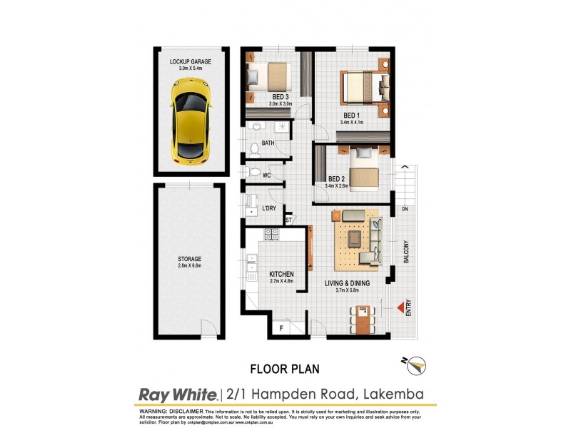 2/1 Hampden Road, Lakemba NSW 2195 Floorplan