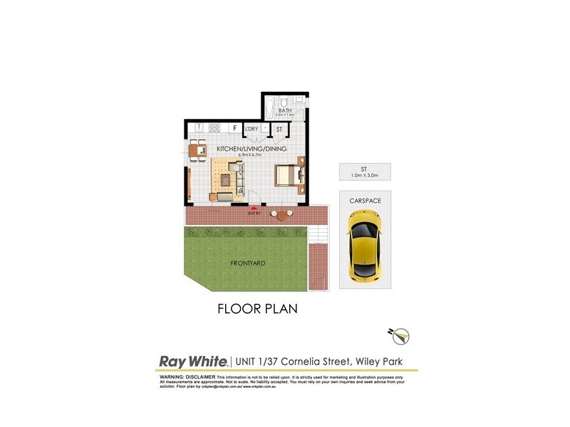 UNIT 1/37 Cornelia St, Wiley Park NSW 2195 Floorplan