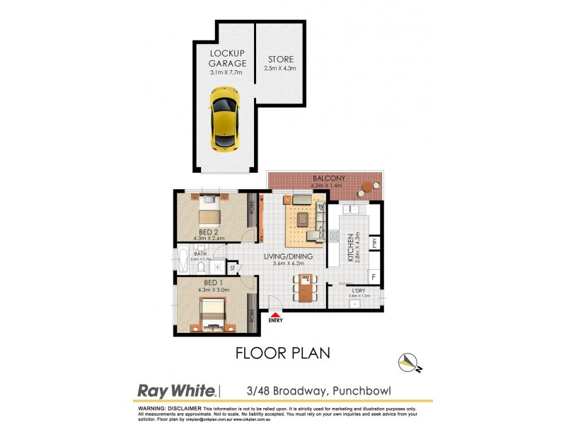 Unit 3/48 Broadway, Punchbowl NSW 2196 Floorplan