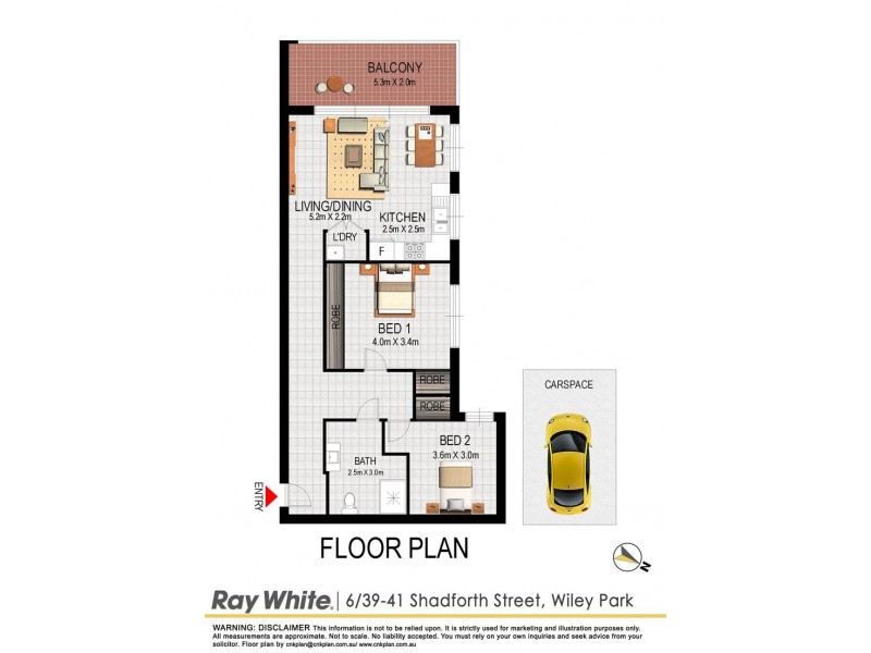 6/39-41 Shadforth Street, Wiley Park NSW 2195 Floorplan