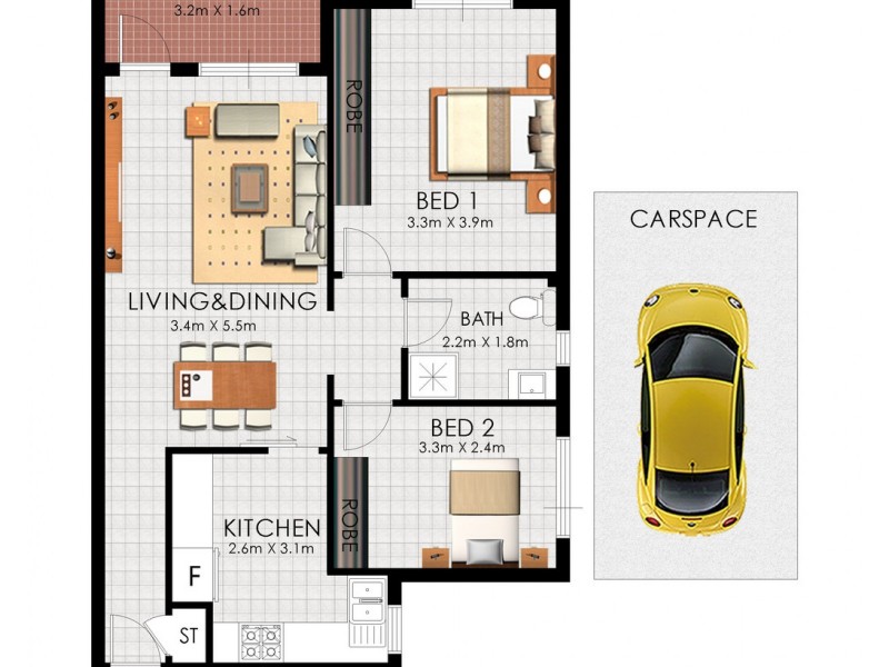 10/27 Wangee road, Lakemba NSW 2195 Floorplan