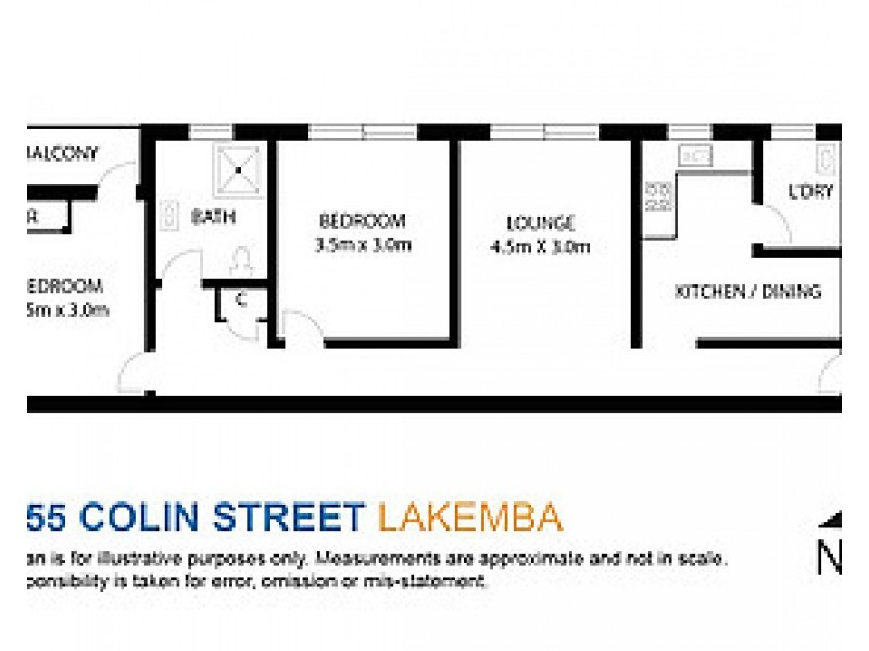 U4, 55 Colin Street,, Lakemba NSW 2195 Floorplan