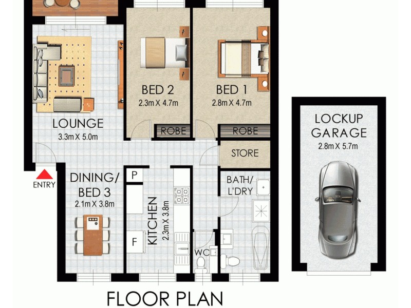 14/75 ALICE ST, Wiley Park NSW 2195 Floorplan