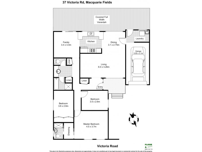 37 Victoria Rd, Macquarie Fields NSW 2564 Floorplan
