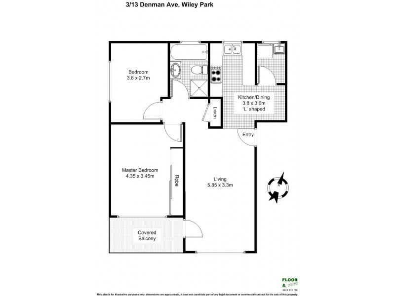 3/13 Denman Ave, Wiley Park NSW 2195 Floorplan