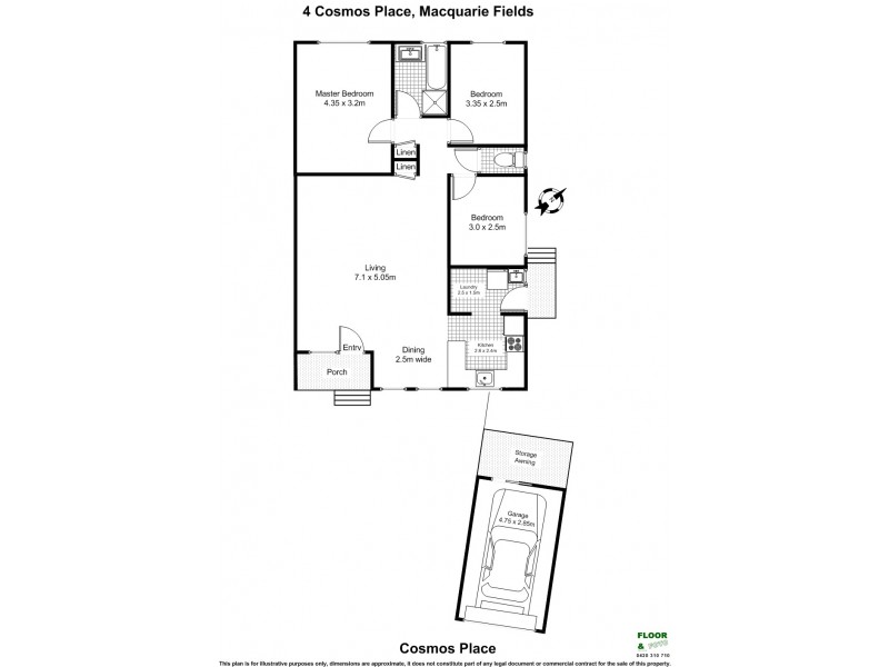 4 Cosmos Place, Macquarie Fields NSW 2564 Floorplan