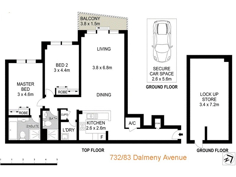 732/83-93 Dalmeny Avenue, Rosebery NSW 2018 Floorplan