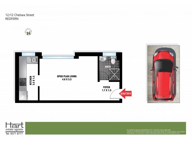12/12 Chelsea Street, Redfern NSW 2016 Floorplan