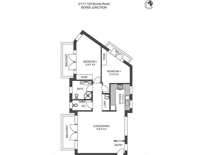 5/117-123 Bronte Road, Bondi Junction NSW 2022 Floorplan