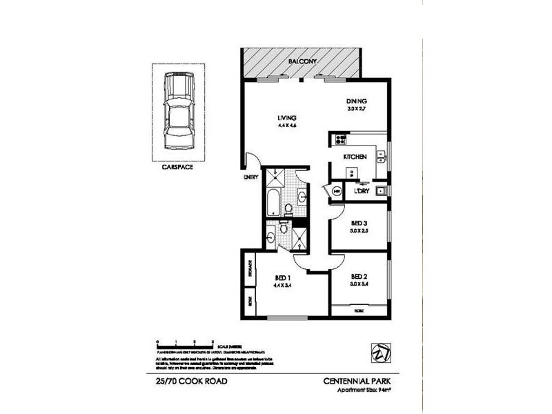 25/70-78 Cook Rd, Centennial Park NSW 2021 Floorplan