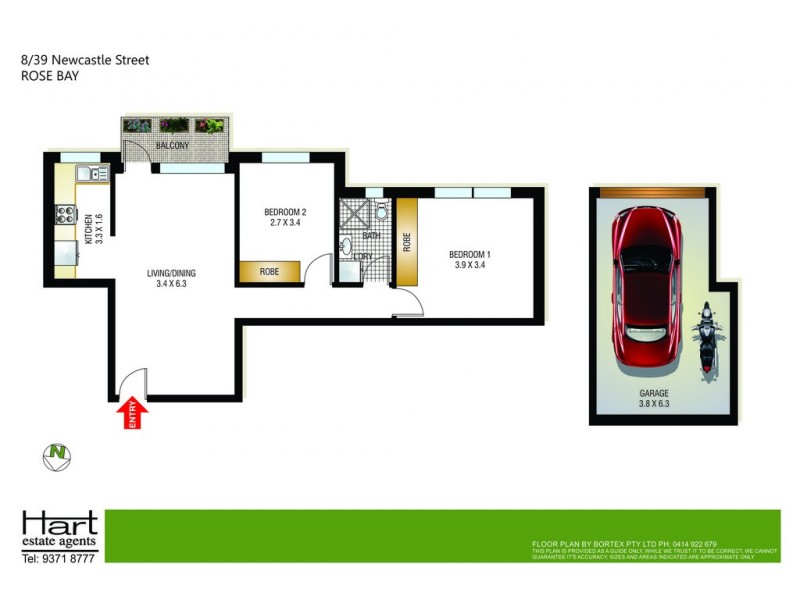 8/39 Newcastle Street, Rose Bay NSW 2029 Floorplan