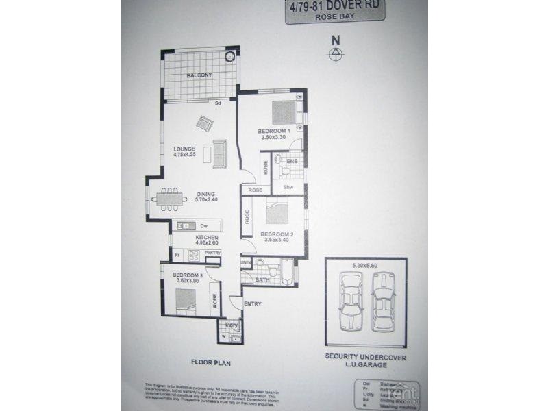 4/79-81 Dover Road, Rose Bay NSW 2029 Floorplan